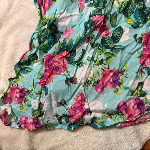 NWT! Betsey Johnson Paulina Halter Maxi Dress Floral Blue Women's Size Small - Picture 3 of 12